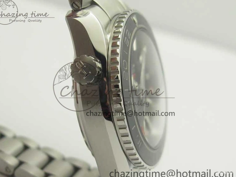 0304 Planet Ocean 600M Co-Axial GMT 43.5mm VSF 1:1 Best Edition Black Dial Orange Markers on SS Bracelet A8605 Super Clone Elegant 8024